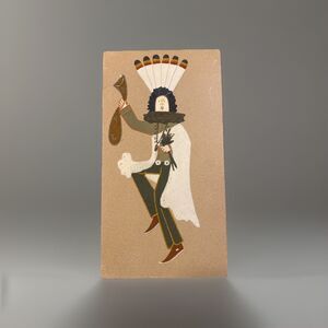 Navajo Sand Wall Art Yei-bei-chai Native American Panel 1970s Wilson Price 13”